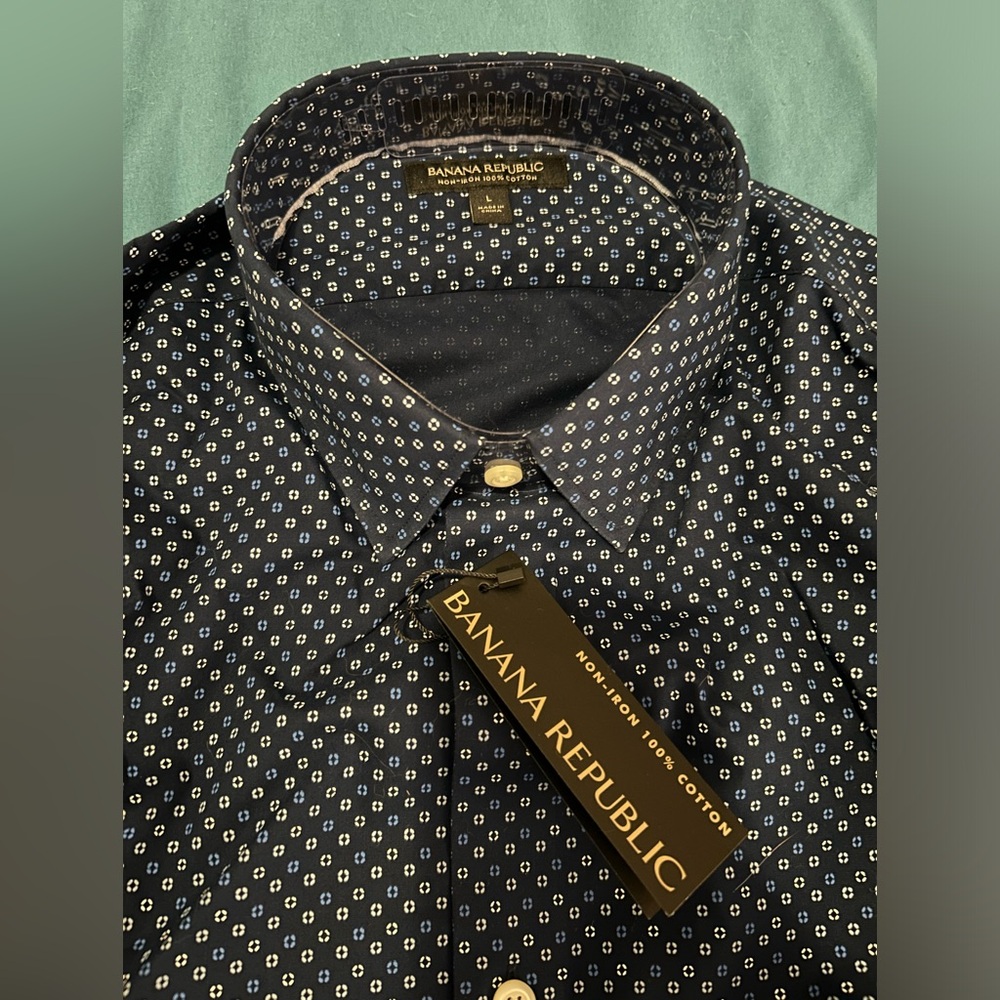 Brand New Banana Republic Large Blue Dress Shirt